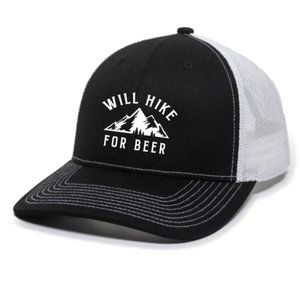 Will Hike For Beer Premium Snapback Hat